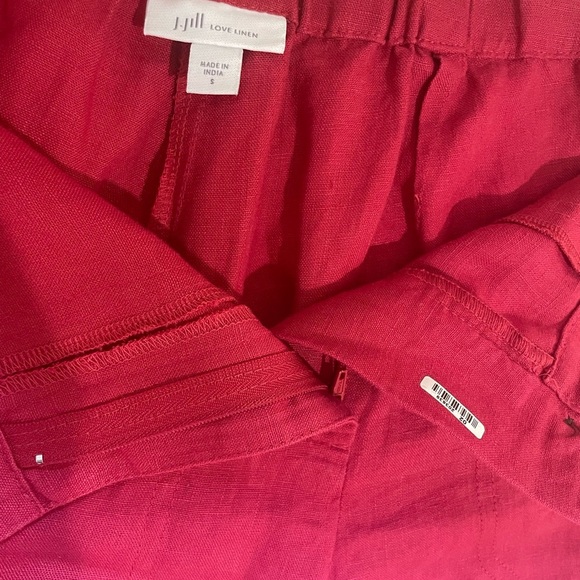 J Jill red linen pants SZ SMALL 🥰 EUC - Picture 4 of 6